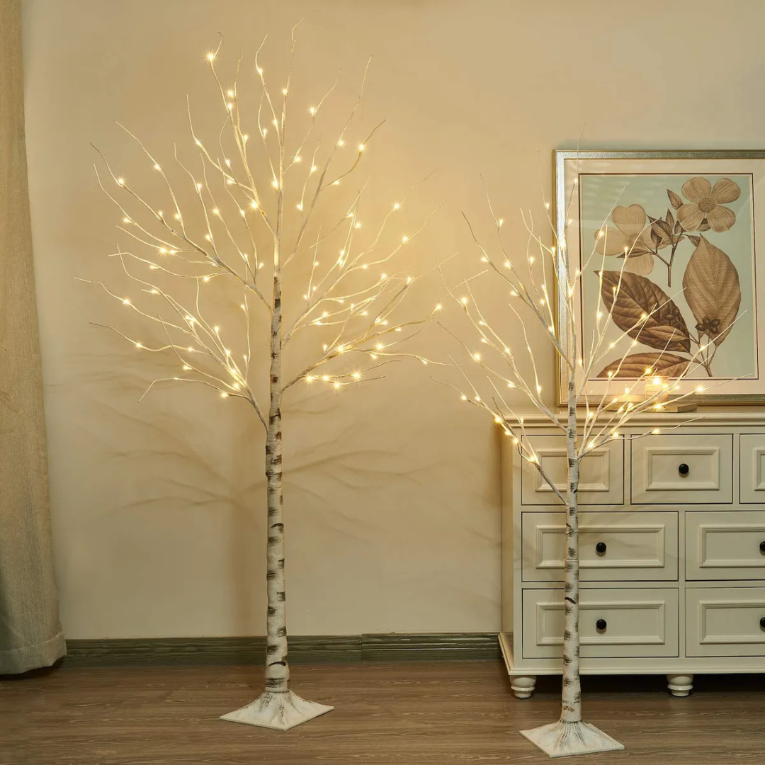 Árvore de Natal Bétula com 24 LEDs de 60 cm