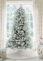Árvore de Natal Artificial King Flock® 600 Luzes LED Branco Quente
