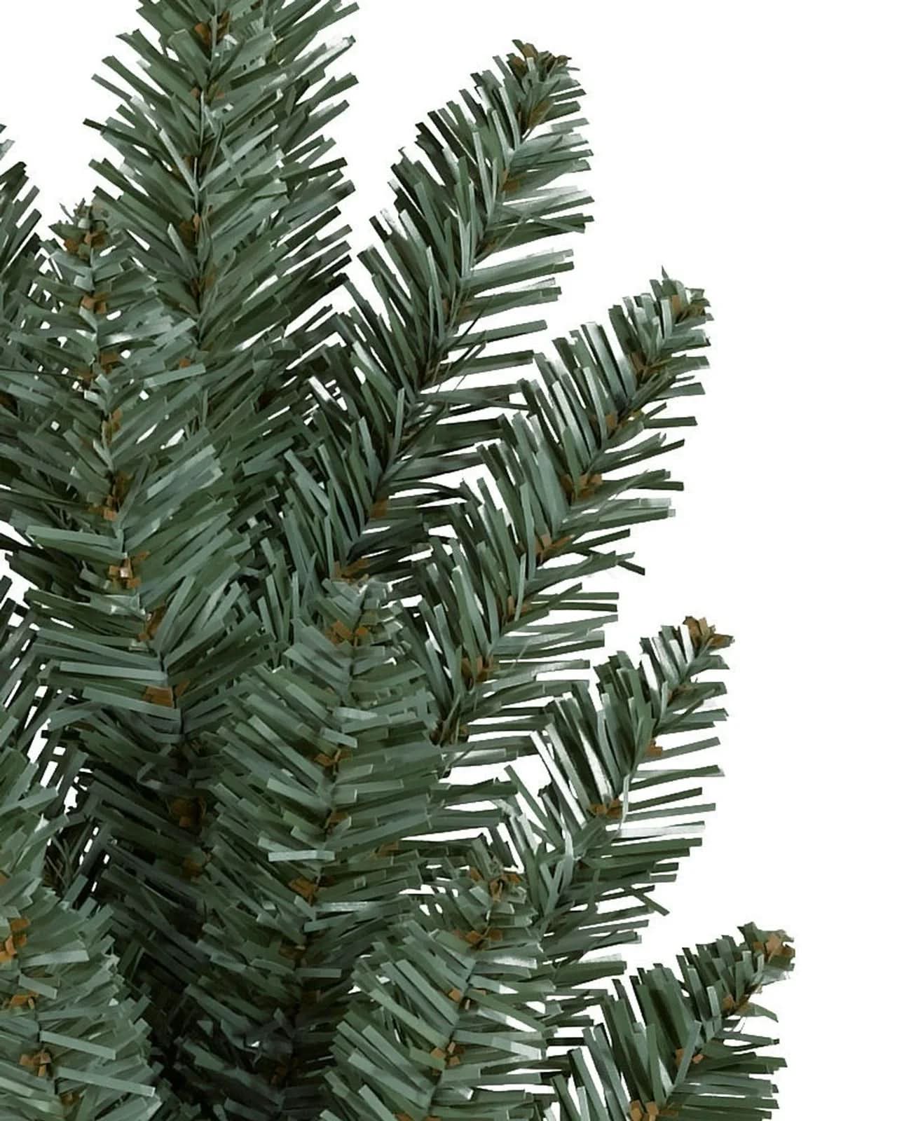 Árvore de Natal Classic Blue Spruce com Galhos Articulados, Suporte Metálico e Micro LEDs Embutidos