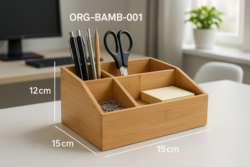 Organizador Bambu - Vista Frontal