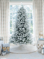 Árvore de Natal Artificial King Flock® 600 Luzes LED Branco Quente